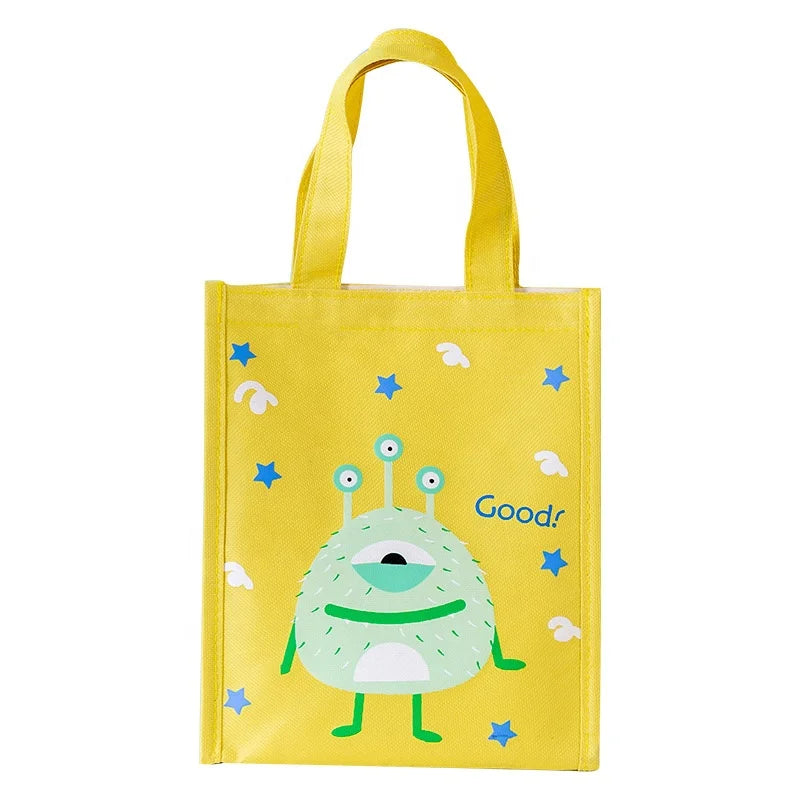 New Insulation Women's Small Cartoon  Heat Preservation Fresh Cute Animals Insulated Kids Lunch Bag with Thick Aluminum Foil