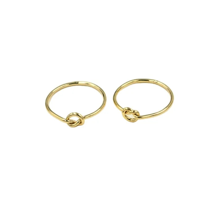 GR049 14K Gold Filled Jewelry Retro Simple love Knotted Band Ring for Women