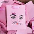 Wholesale Eyelashes Packaging Bag Private Label Gift Hand Bag Plastic Shopping Bags Custom logo Lash Packaging