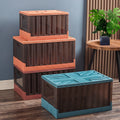 Sesame Union Jack Pattern Lid Foldable Storage Box Large Size Stackable Storage Bin 3 Color Options Household Items Container