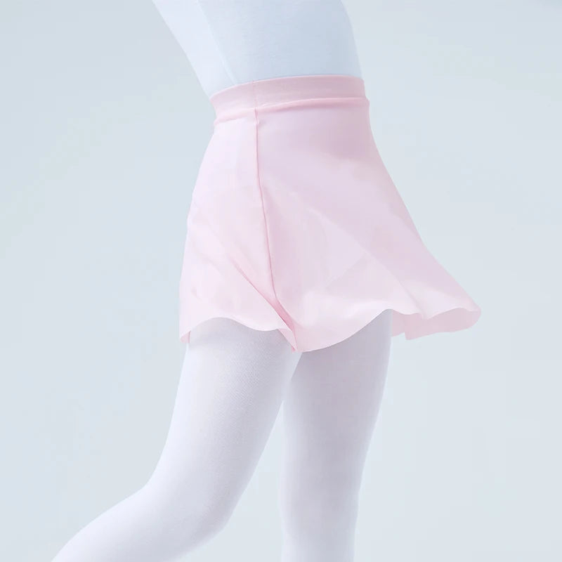 Children Soft Mesh Dance Skirt Girls Elastic Waist Ballet Pull on Skirt