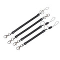 Factory Wholesale 125mm Length Camera Spring Rope Plastic Coil With Metal Snap Hook