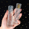 High-end Empty 30ml Refillable Portable Round Transparent Fine Mist Glass Perfume Spray Bottle with Gold Silver Sprayer