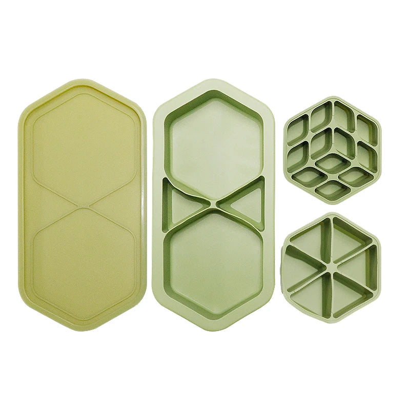 Customized New Food Grade Silicone Circle square Honeycomb Ice Maker Mold Ice Cube Ball Tray Reusable Ice Cube Tray