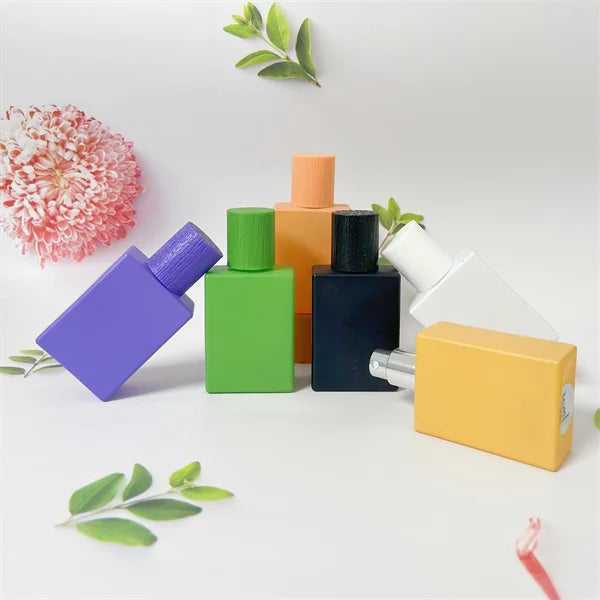 Colorful  30ML High-grade Glass Perfume Bottle Portable Perfume Bottle Spray Bottle with Spray Lid in Stock