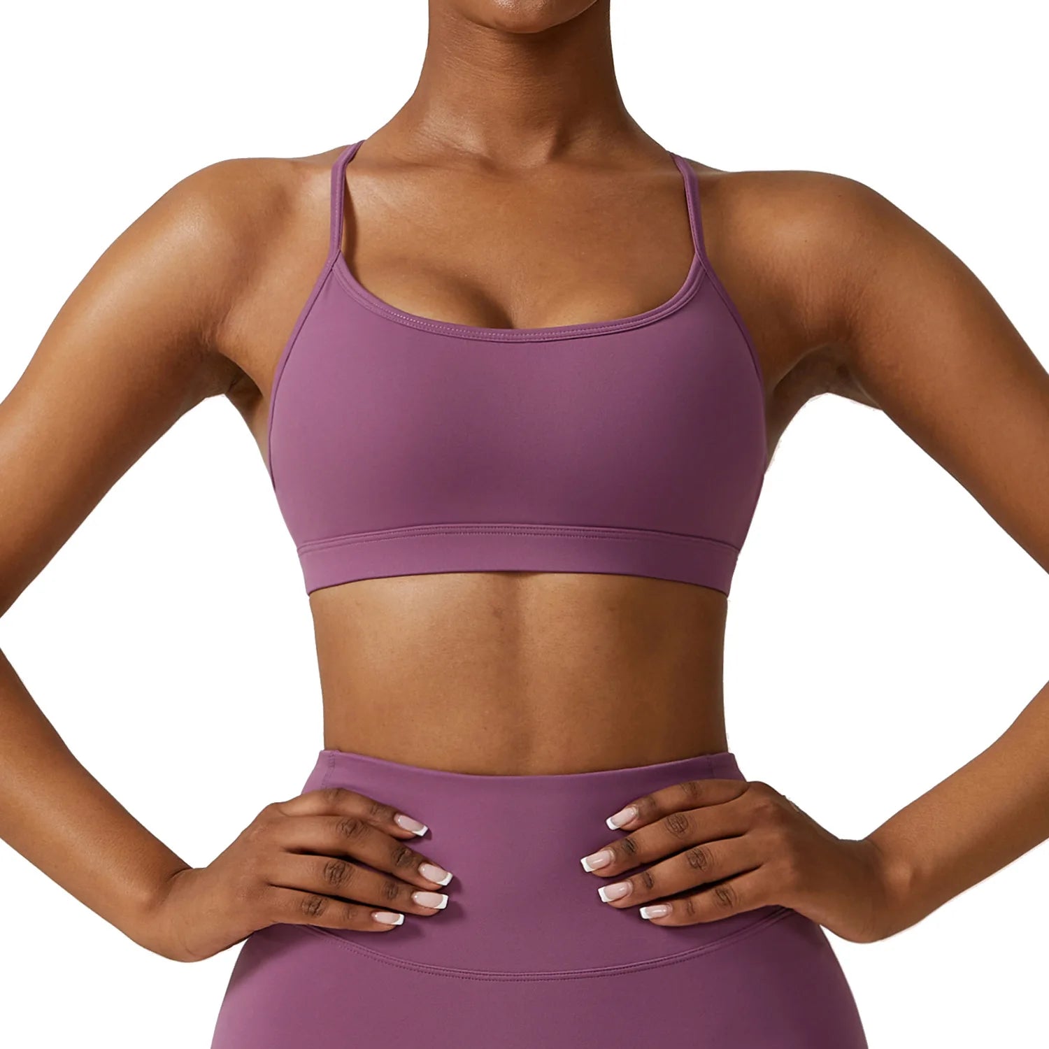 High Quality New Sexy Ribbed Backless Gym Top for Women Fitness Backless Thin Strip Yoga Sports Bra
