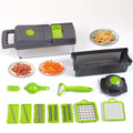 Hot Selling 12 in 1 Multifunctional Hand Held Onion Cutter Potatoes Peeler Fruits Slicer Manual Vegetable Chopper