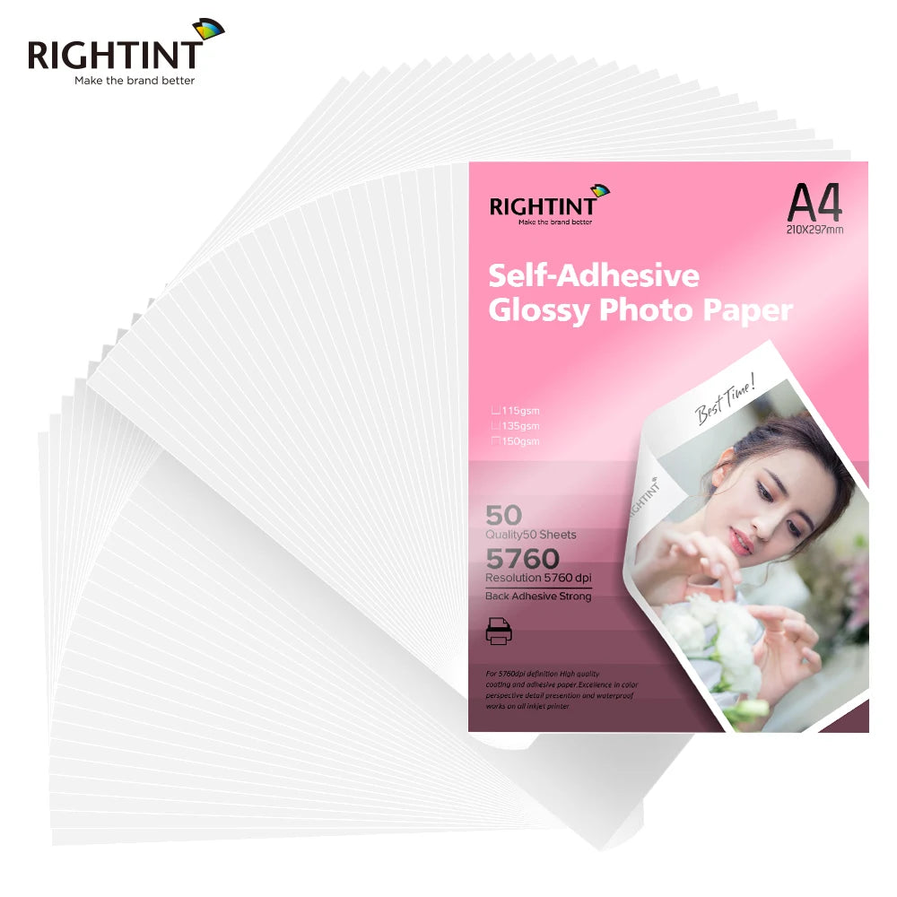 Wholesale Digital Self Adhesive Inkjet Printable White Sticker Paper Sheets A4