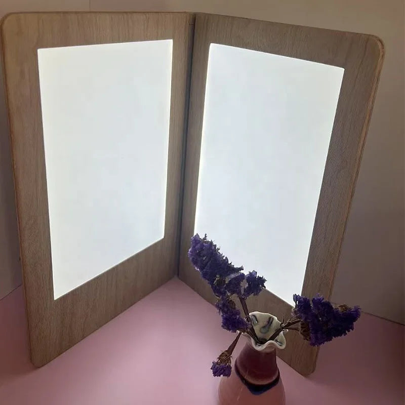 Rechargeable A4 A5 LED PU Menu Holder 2 Pages/Light Panels Illuminated Menu Display Cover for Hotels Cafes Bars