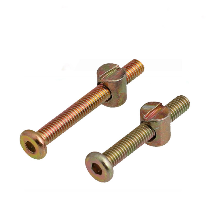 Hexagonal Socket Flat Head Furniture Hardware Screws Barrel Nuts Galvanized Furniture Fitting Hammer Nuts and Bolts