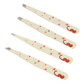 Wholesale Black Assorted Color Stainless Steel 4 Pcs Multi Functional Beauty Eyebrow Tweezers Set