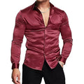 Plus Size 3XL Mens Dress Shirt Button-down Long Sleeve Men Casual Shirts for Men Custom