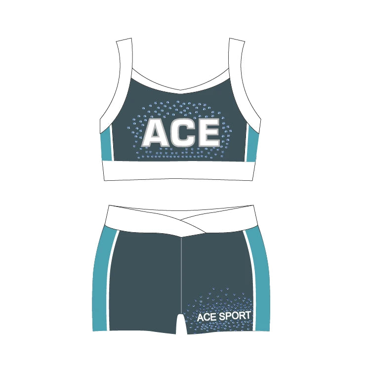 OEM Custom Youth Cheerleader Custom Cheer Costume Uniforms  Non Sublimated All Stars Youth Custom Cheer Team Uniforms