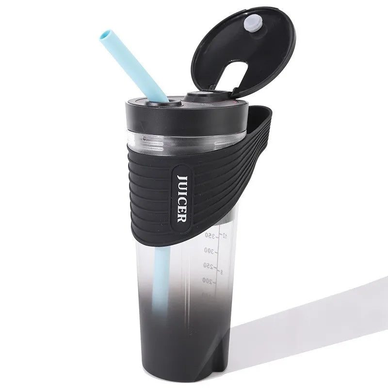 Many Colors 4000mah Rechargeable 460ml Portable Stainless Steel Cup Juicer Blender Fruit Mixer Smoothie Juicer Straw Cup Brush