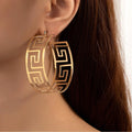 Punk Metal Gold Color Geometric C-shape Circle Stud Earrings for Women Korean Jewelry Fashion Wedding Hoop Earrings Jewelry