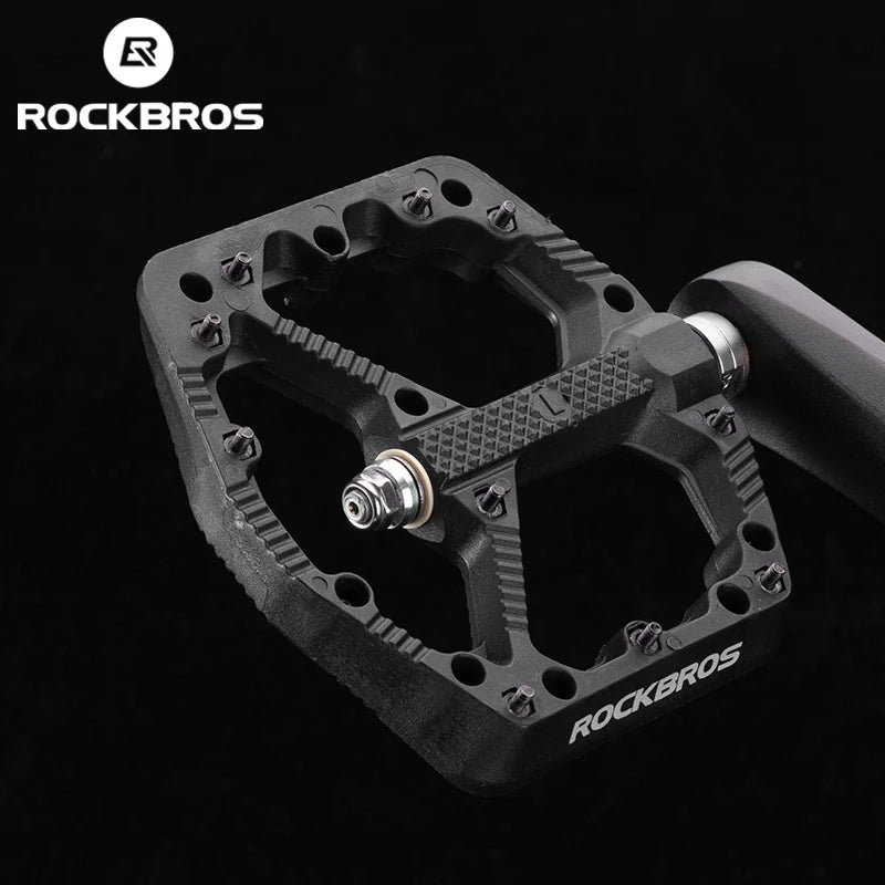 ROCKBROS Bicycle Nylon Pedals Non-slip Ultralight Waterproof Mtb Bmx Pedal Sealed Bearing Bike Platform Pedal