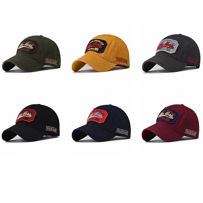 New Washed Cotton New York Letter Embroidered Logo Baseball Cap Unisex Washed Denim Fabric Visor Hats Trucker Hats Wholesale