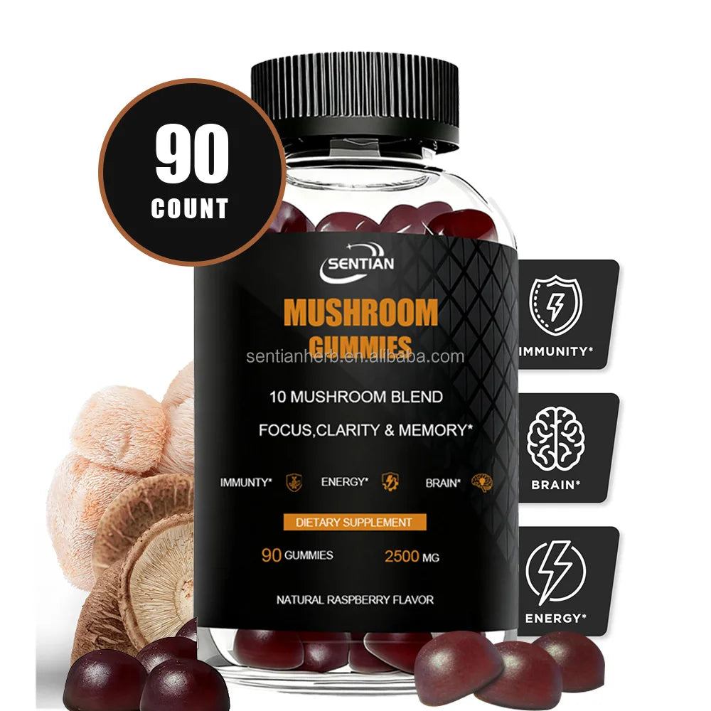 Private Label Mushroom Gummies Health Supplement Flavored Mushroom Gummies