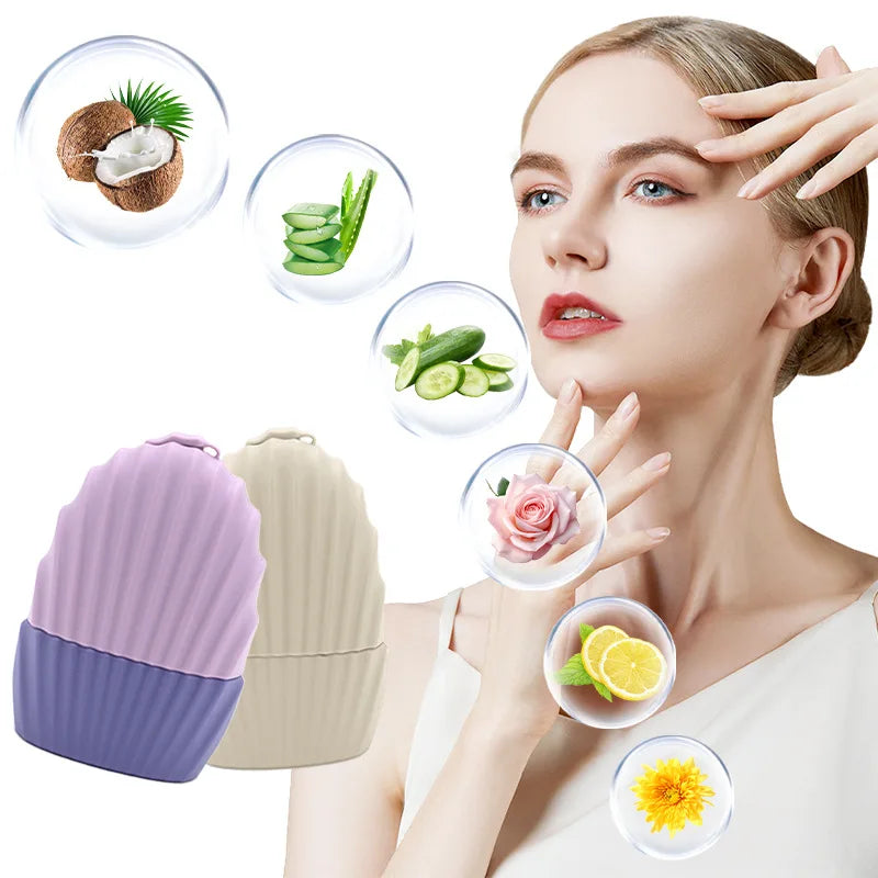 New Product Silicone Ice Mold for Face and Eye Beauty Ice Roller Face Shell Massager Container Pod Skincare Ice Roller Globes