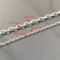 Oval Pearl Chain in Stainless Steel Color Multi-Specification DIY Clothing Pants Necklace Material Jewelry Findings & Components