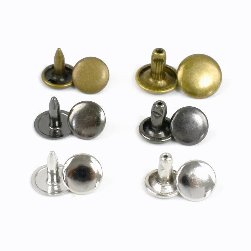 Deepeel BF483 5-12mm Button Rivet Copper Single Double-sided Round Buckle Leather Hardware Cap Nail DIY Bag Handbag Accessory