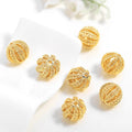 Gold Hollow Copper Brass Lantern Beads DIY Semi-finished Jewelry Findings Accessories Material Openwork Round Spacer Loose Beads
