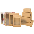 Custom Logo Recycled Materials Folders with UV Coating Transparent Window Customized Color Mystery Packaging Box