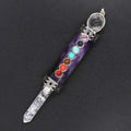 HY New Natural Crystal Seven Chakra Hexagonal Column Pendulum decoration craft for summer