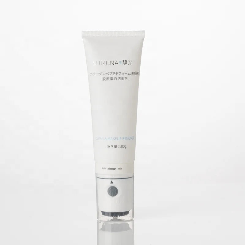 100g Facial Wash Tube Facial Clean and Makeup Remover Cream Brush Applicator Sugarcane Packaging