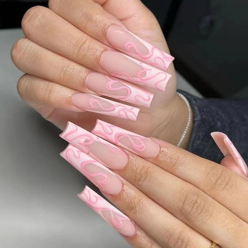 New Arriving OEM Ballerina French Press on Nails Wholesale Press on Nails Artificial Fingernails Art for Women