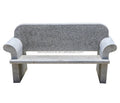Wholesale Light Grey Colour Granite Stone Bench Chair for Garden Park