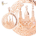 FJ Fallon Fashion Jewelry Islamic Temple Pendant Plated in Rose Gold Brass Based