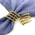 Toroidal Round Metal Napkin Ring Gold Plated High Quality Manufacturer and Exporter Usage for Table Decoration