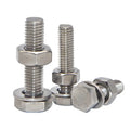 Ss400 Bolt Nut Washer Sus304 M7 M40 Din933 Standard Bolts A2-70 Ss316 A4-70 Stainless Steel Hex Bolt and Nut