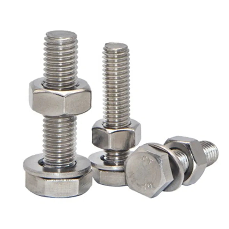 Ss400 Bolt Nut Washer Sus304 M7 M40 Din933 Standard Bolts A2-70 Ss316 A4-70 Stainless Steel Hex Bolt and Nut