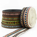 Deepeel KY599 20mm Garment Decorative Accessories Jacquard Printed Ribbon Ethnic Style Webbing Straps