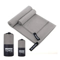 Factory Wholesale Hight Quality Portable Absorbent Quick Drying Microfiber Fitness Towels Grey Sweat Towel