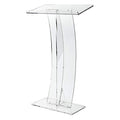 Clear Podium Stand Portable Presentation Podium for Restaurants Weddings Churches Acrylic Pulpits Custom Logo