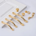 Adjustable Bright Gold Brass Handles for Cabinet Door and Dresser Knobs for Bedroom Furniture Kitchen Usage