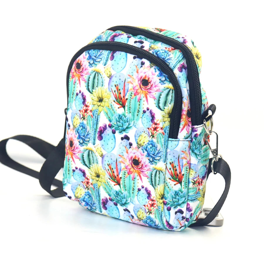 Custom Sublimation Mobile Phone Bag with Your Logo Anti Theft Zipper Popular for Promotions
