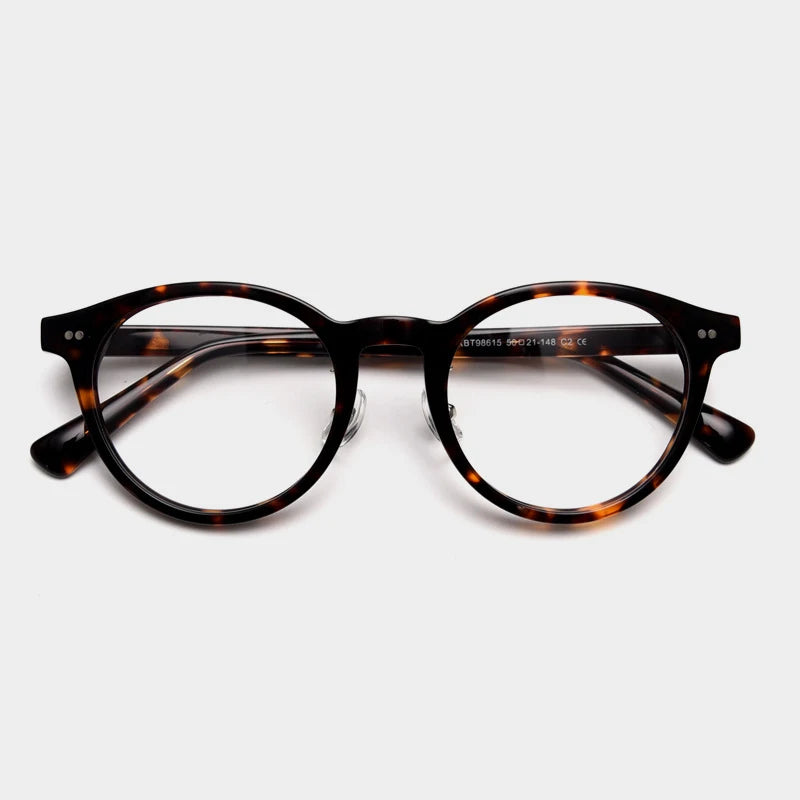2023 Eyeglasses Round Transparent Lens Men Women Computer Goggles Brand Acetate Vintage Style Optical Glasses Frame