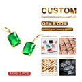 Wholesale Pure 925 Sterling Silver Gemstone Long Jewelry Women Peridot Earrings 18k Gold Hoop