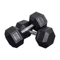 Commercial Fitness Gym Equipment Steel Hex Dumbbells with Free Weights Rubber Coated Weight Lifting in Lbs Kg