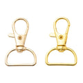 PD255-256 Hardware Keychain Hooks with D Rings Set for Bag Making Lanyard Snap Hooks Metal Swivel Clasps