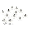 Aceon Jewelry Yiwu Stainless Steel Bullet Shape Ear Plug Earring Back Button Transparent Plastic Earplugs for Jewelry Making