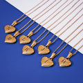 Custom Gold Tarnish Free Letter Necklace Luxury Stainless Steel Jewelry Initial 26 Letter Alphabet Heart Pendants Necklace
