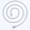 Fashion Hip Hop Jewelry GRA Certificate 2mm 925 Sterling Silver Gold Plated Moissanite Diamond Necklace Tennis Link Chain