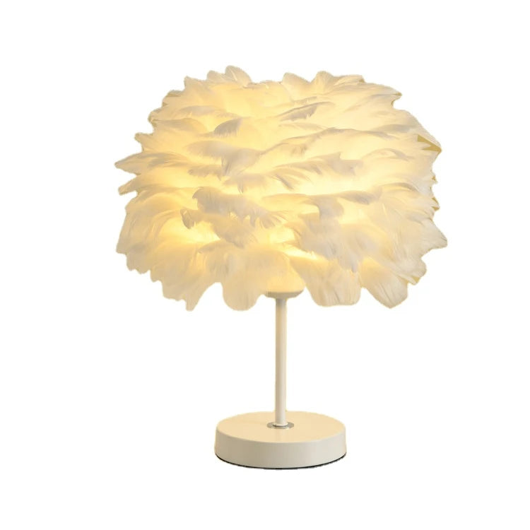 Silicone Night Light 3D Round Iron Base for Feather Lights Table Lamp Indoor Home Decoration Illusion Board Effect LED