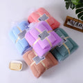 Microfiber Bath Face Towel Set High Quality Absorbent Coral Fleece Knitted Technique for Home Hotel Spa Use Adults