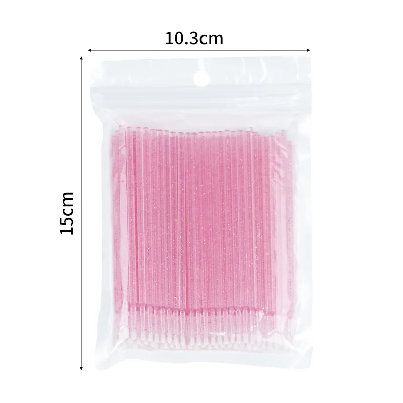 Disposable Makeup Brow Lamination Sparkle Dust Glitter Micro Brush Applicator Lash Micro Swab Eyelash Extension Micro Brush
